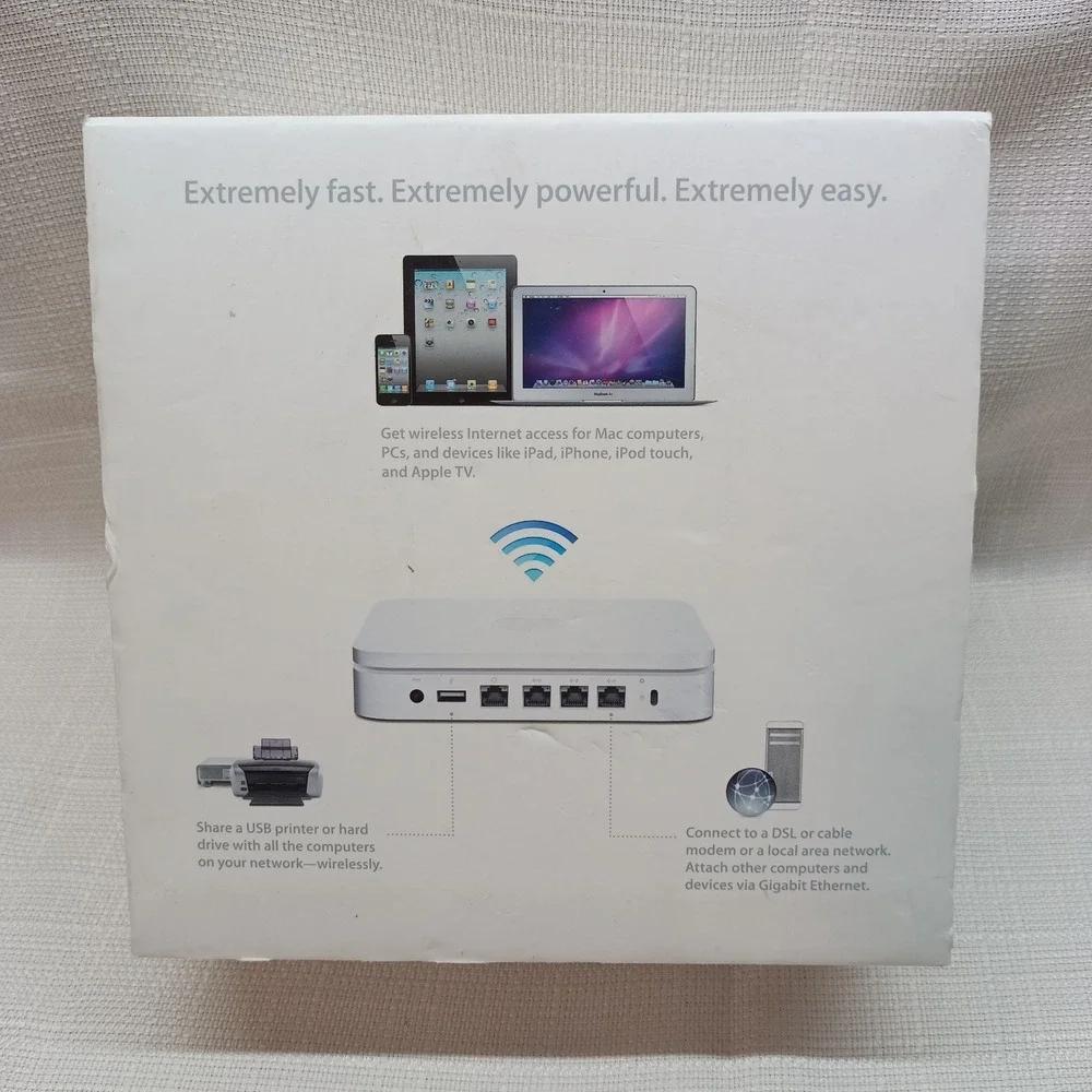 Apple‎ Airport Extreme 802.11n 5th Gen A1408 White Wireless Router